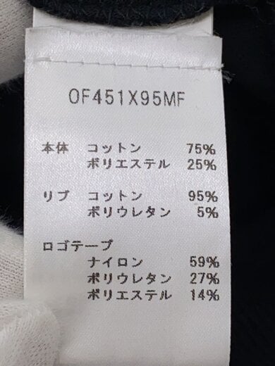 商品画像：ジップパーカー/S/コットン/BLK/OF451X95MF 4