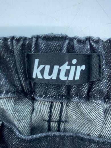 画像：kutirワイドデニムイージーパンツ/ジーンズ/M/コットン/ブラックデニム/KT22185BW4