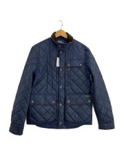 襟コーズ/キルティングジャケット/S/ナイロン/ネイビー