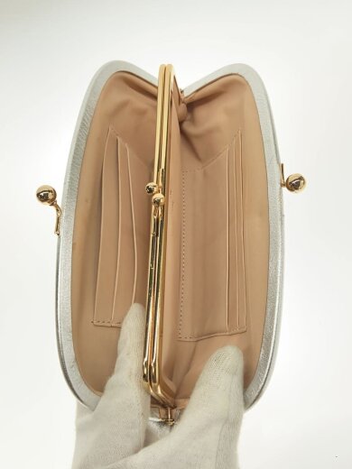 商品画像：がま口レザーウォレット/財布/レザー/シルバー/レディース 4