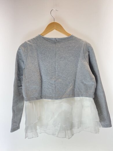 商品画像：オーガンジーフリルレイヤードスウェット/FREE/コットン/グレー 2