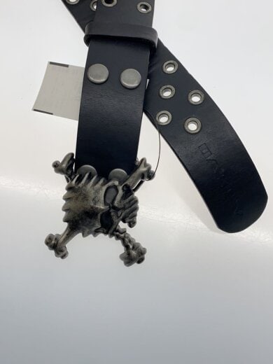 商品画像：スカルバックル/ベルト/レザー/ブラック/メンズ/96006 2