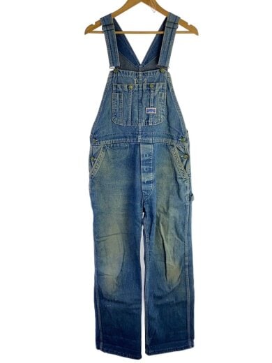 商品画像：70s～80s/USA製/デニムオーバーオール/平置き実寸49cm/コットン/インディゴ 1