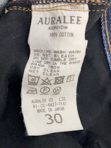 画像：AURALEEHARD TWIST DENIM 5P PANTS/デニム/ジーンズ/W30/インディゴ/A00P01DM5