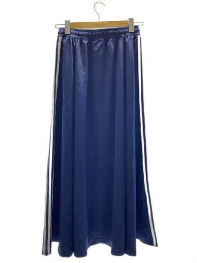 商品画像：LONG SATIN SKIRT/ロングスカート/O/ポリエステル/ネイビー/ストライプ/FL0045 2