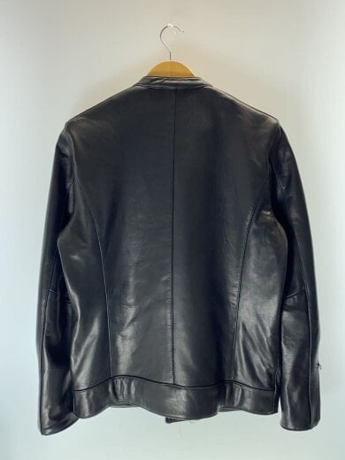 画像：nano universeセミダブルライダースジャケット/レザージャケット/S/羊革/ブラック/668-11130022