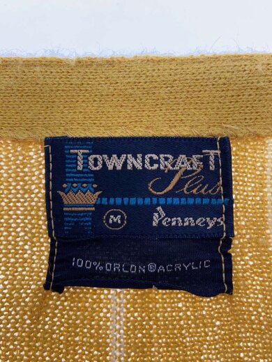 商品画像：70s/Penneysタグ/カーディガン/M/アクリル/イエロー/ストライプ 3