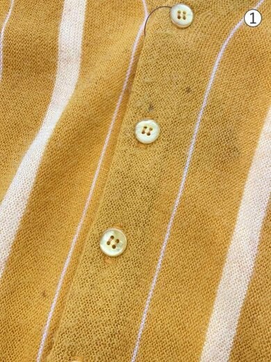 商品画像：70s/Penneysタグ/カーディガン/M/アクリル/イエロー/ストライプ 5