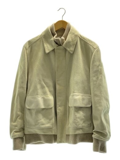 商品画像：スウェードブルゾン/羊革/レザージャケット・ブルゾン/48/CRM// 1