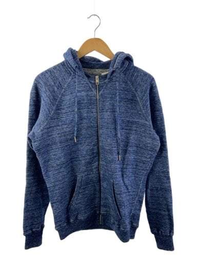 商品画像：後付け/アルパカ混/ジップパーカー/L/コットン/ブルー 1