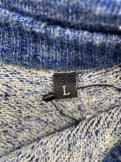 商品画像：後付け/アルパカ混/ジップパーカー/L/コットン/ブルー 4