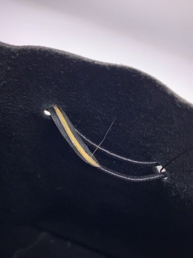 商品画像：DRAW STRINGS POUCH/巾着バッグ/レザー/ブラック 7