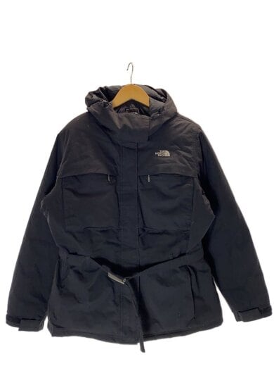 商品画像：ロゴバックルベルト/ロングダウンジャケット/XL/ナイロン/ブラック 1