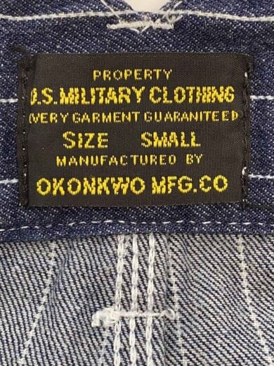 商品画像：デニムペインターパンツ/ストライプ/シンチバック/サスペンダーボタン/S/コットン/インディゴ 4