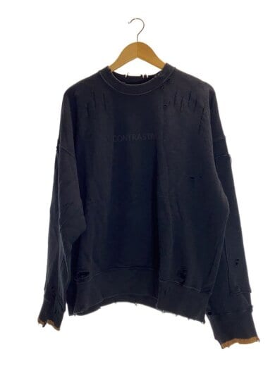 商品画像：OVERSIZED REBUILD SWEAT LS/スウェット/S/コットン/ブラック/ST.441 1
