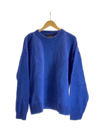 商品画像：80s～90s/黒タグ/コットンニット/セーター/XL/ブルー 1