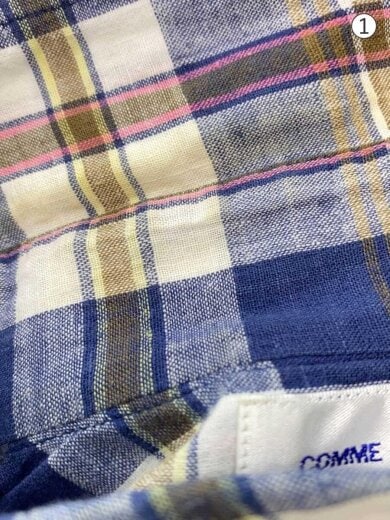 商品画像：ボタンダウン/半袖シャツ/S/コットン/ネイビー/チェック 5