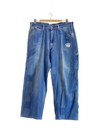 商品画像：ブロックジャガードワイドペインターパンツ/デニム/36/コットン/インディゴ/523651 1