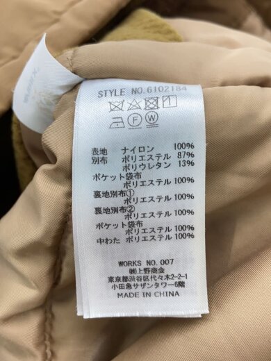商品画像：PADDING ECWCS JACKET/中綿ジャケット/L/ポリエステル/キャメル/6102184// 4