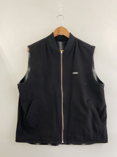 商品画像：OMBRE PLAID REVERSIBLE VEST/リバーシブルベスト/L/BLK/101233021005// 5
