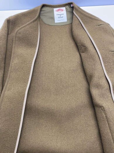 商品画像：WOOL MOSSER NOCOLLAR/ウールモッサーノーカラージャケット/42/カーキ/JD-8824 WOM 3