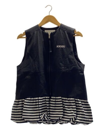 商品画像：PEPLUM ZIP VEST/ペプラムジップベスト/38/ナイロン/ブラック/BD2211-3M-08 1