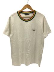 Tシャツ/M/コットン/WHT/無地/25M176/全体的に着用感・細かなシミ有