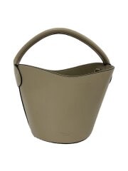 2way/バケツバッグ/イタリア製/ショルダーバッグ/レザー/GRY