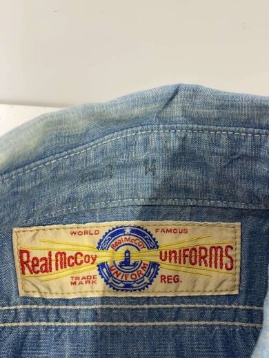 商品画像：USNステンシル/シャンブレー/マチ付/半袖シャツ/--/コットン/IDG 4