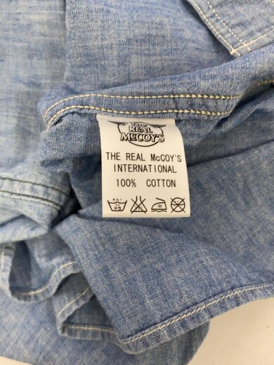 商品画像：USNステンシル/シャンブレー/マチ付/半袖シャツ/--/コットン/IDG 5