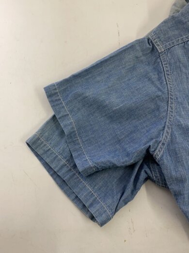 商品画像：USNステンシル/シャンブレー/マチ付/半袖シャツ/--/コットン/IDG 6