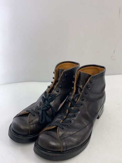 商品画像：ラインマンブーツ/履きジワ有/レースアップブーツ/--/BLK 2