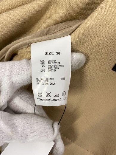 商品画像：ジャケット/36/コットン/BEG/無地/12-08-61-08703 4