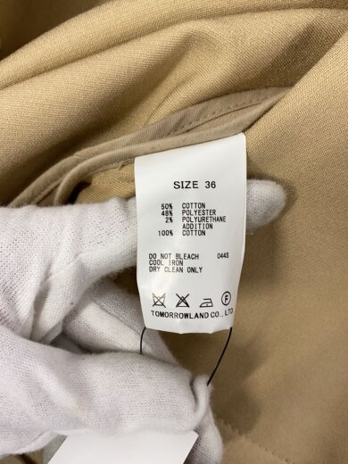 商品画像：ジャケット/36/コットン/BEG/無地/12-08-61-08703 5