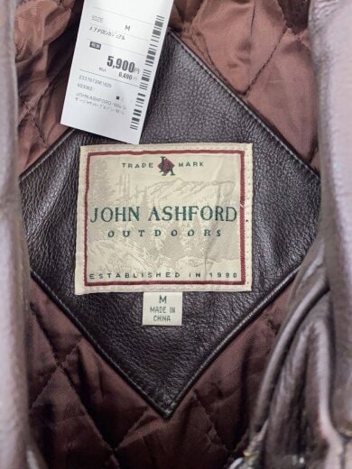商品画像：JOHN ASHFORD/90s/レザージャケット・ブルゾン/M/レザー/BRW 3