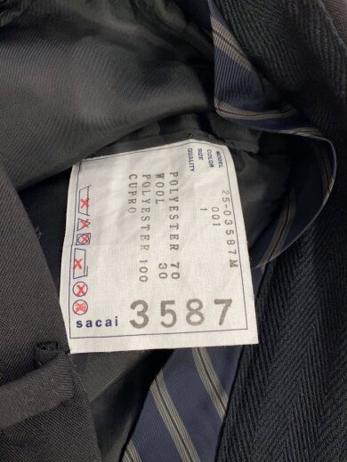 商品画像：SuitingBondingPants/25SS/ボトム/1/ポリエステル/BLK/無地/25-03586M 4