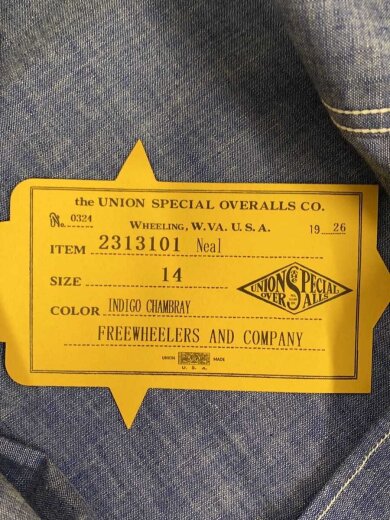 商品画像：タグ付/Neal SHIRT/LOT11シャンブレーシャツ/14.5//BLU/無地/2313101 5