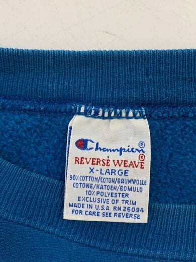 商品画像：90s/VINTAGE/リバースウィーブ/スウェット/XL/コットン/BLU 3
