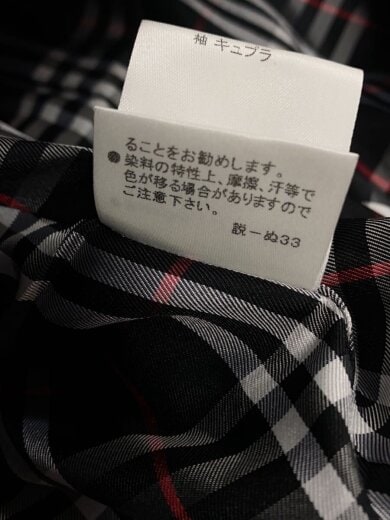 商品画像：ライナー付/裏地ノバチェック/トレンチコート/M/コットン/BLK/BMA44-902-09 6