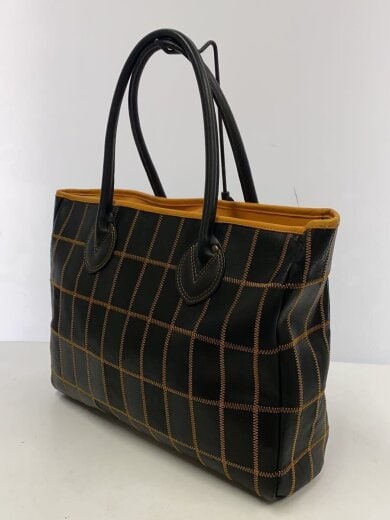 商品画像：阪神タイガース/パネルトートバッグ/レザー/BLK 2