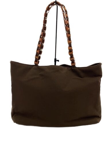 商品画像：ロゴチェーン/トートバッグ/コットン/BRW/無地/AU-21/8229 1