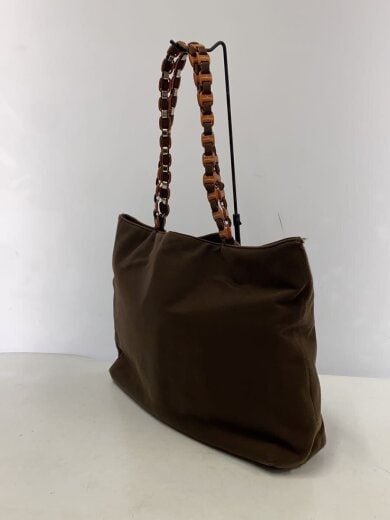 商品画像：ロゴチェーン/トートバッグ/コットン/BRW/無地/AU-21/8229 2