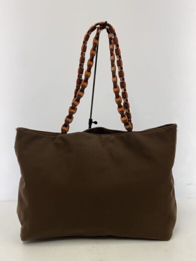 商品画像：ロゴチェーン/トートバッグ/コットン/BRW/無地/AU-21/8229 3