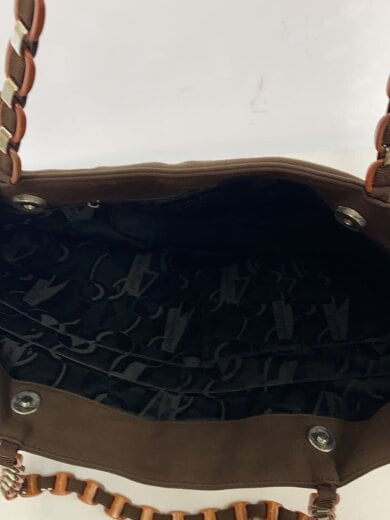 商品画像：ロゴチェーン/トートバッグ/コットン/BRW/無地/AU-21/8229 6