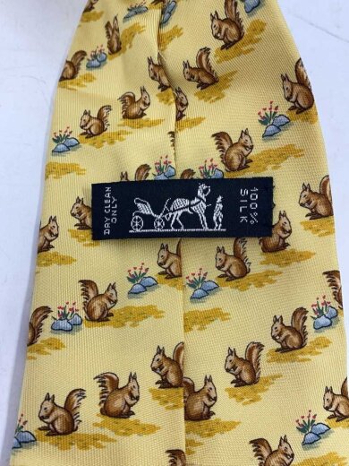 商品画像：ネクタイ/シルク/YLW/総柄/メンズ 2