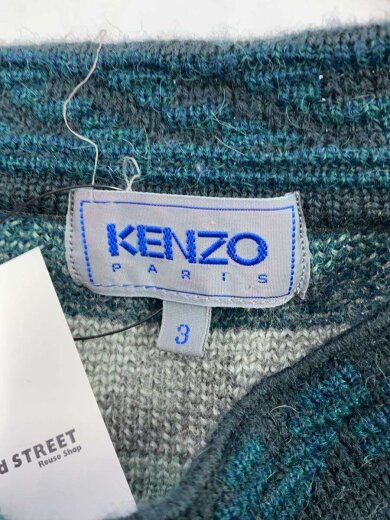 商品画像：90s/VINTAGE/ネイティブ柄ニット・セーター(厚手)/3/ウール/GRN/総柄 3