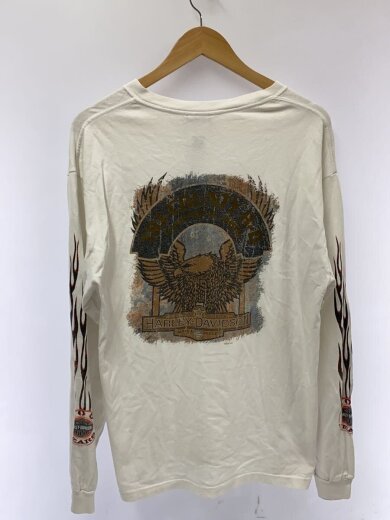 商品画像：Hanesボディ/USA製/フレイム/長袖Tシャツ/L/コットン/WHT// 2