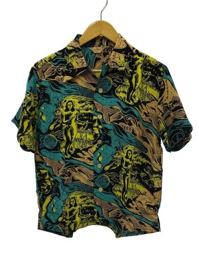 商品画像：GAUGUIN WOODCUT MYSTIC/箱有/アロハシャツ/S/レーヨン/BLK/ss39050hy// 1