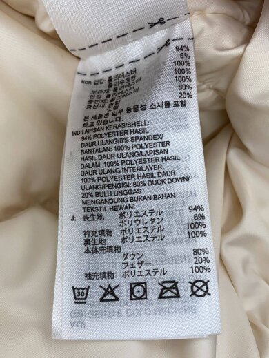 商品画像：S DOWN PUFFER/ショートパファー/ダウンジャケット/M/ポリエステル/CRM/GU1777 5