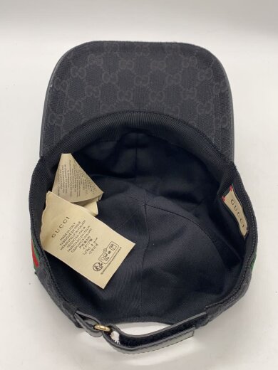 商品画像：キャップ/M/ポリエステル/ブラック/総柄/レディース/200035 KQWBG/グッチ 4